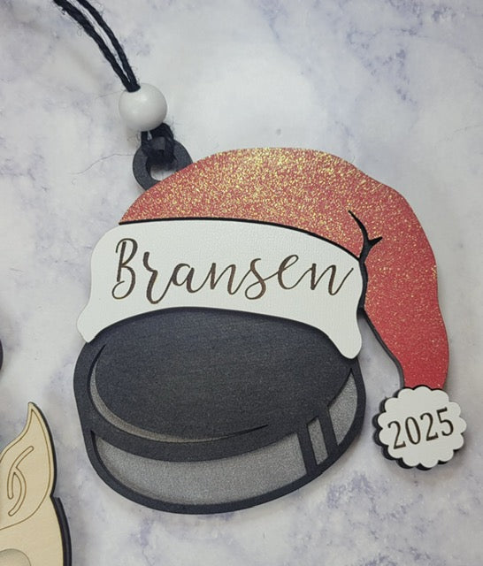 Sports Santa Hat Ornament