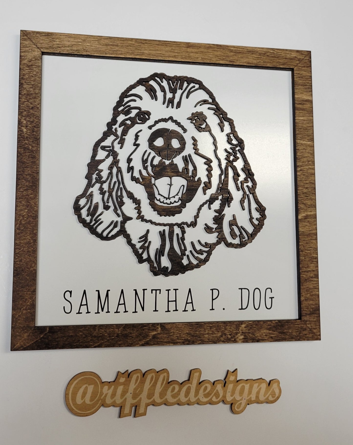 Pet Portrait 3d Wooden Cutout with Name Dog Cat