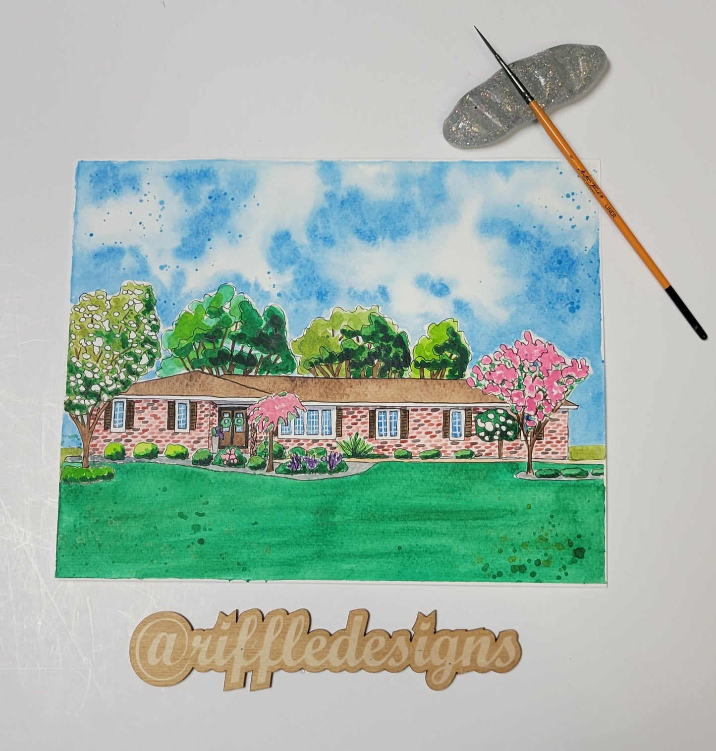 Home Watercolor Portrait Painting - Custom Made from your Photo