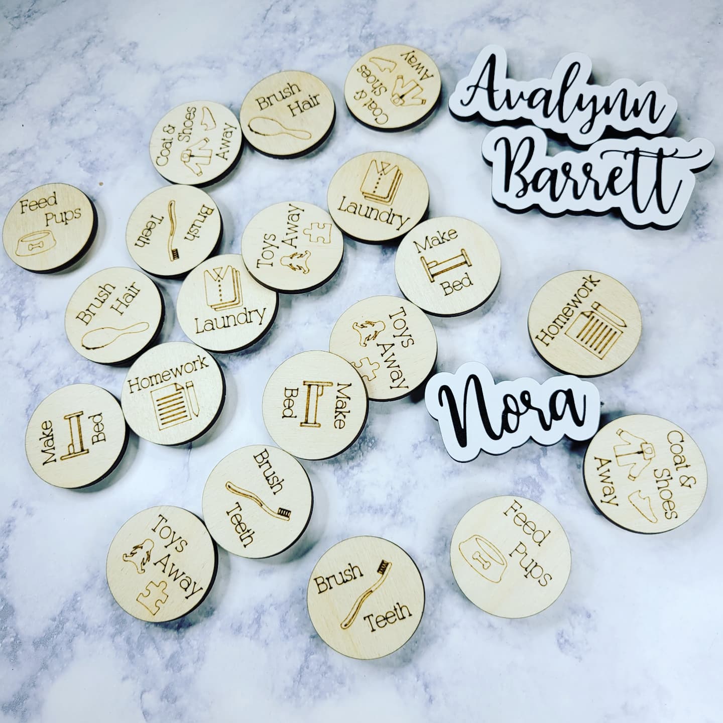 Chore Chart Magnets - BOARD NOT INCLUDED