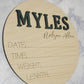 Birth Announcement Baby Stats Photo Prop