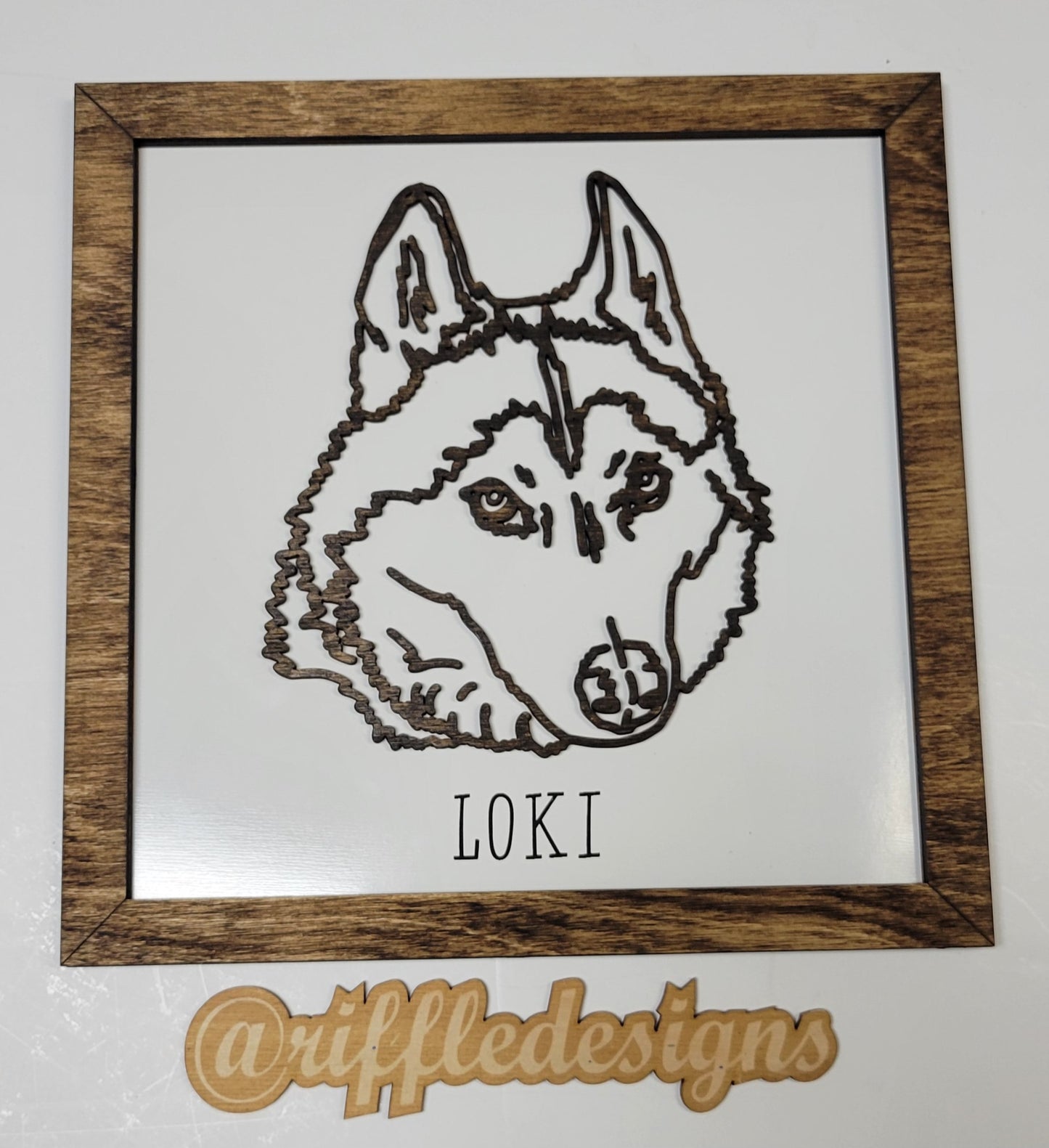 Pet Portrait 3d Wooden Cutout with Name Dog Cat