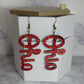 Ohio Script Dangle Holographic earrings