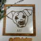 Pet Portrait 3d Wooden Cutout with Name Dog Cat