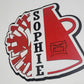 Cheerleading Megaphone Sign Hanger Shelf Sitting Cheer Name