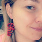 Ohio Script Dangle Holographic earrings