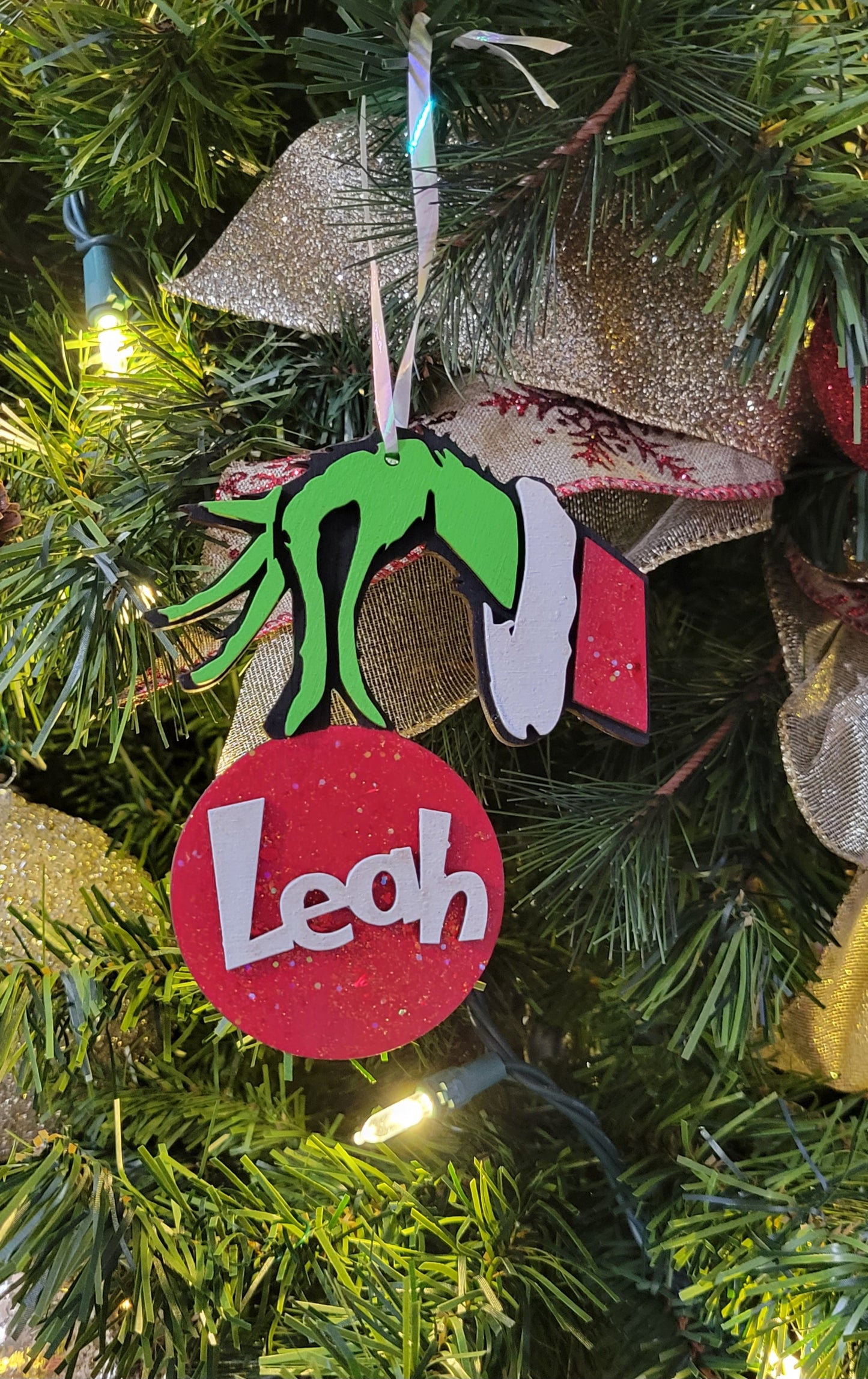 Grinch Hand Ornament/ Family Ornament