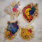 Animal Floral Wood Magnet Watercolor Painted