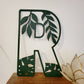 Alphabet Letters Dinosaur Leaf Leaves Fairy Christmas Wall Art Ornament