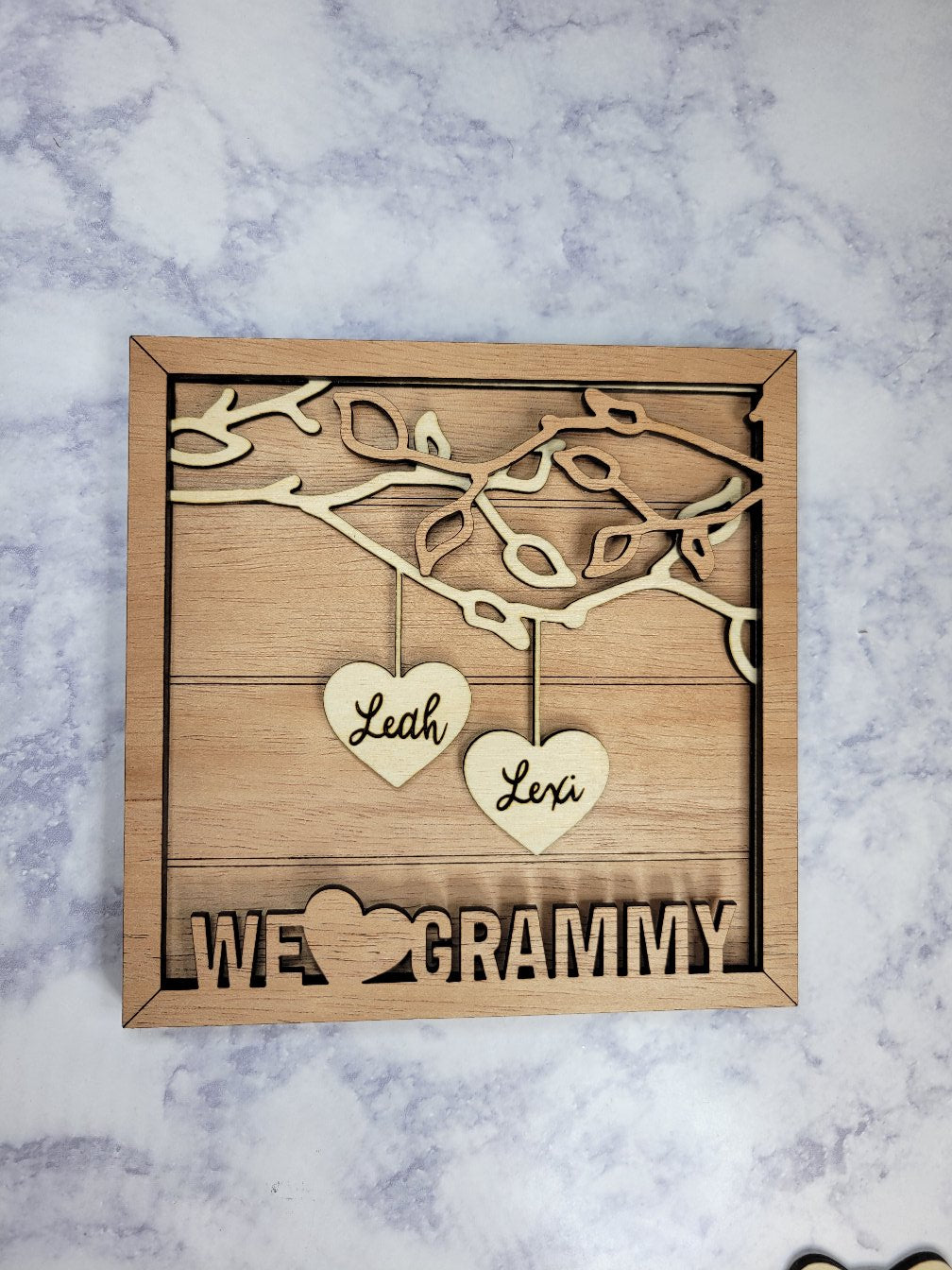 Family Hanging Hearts Plaque