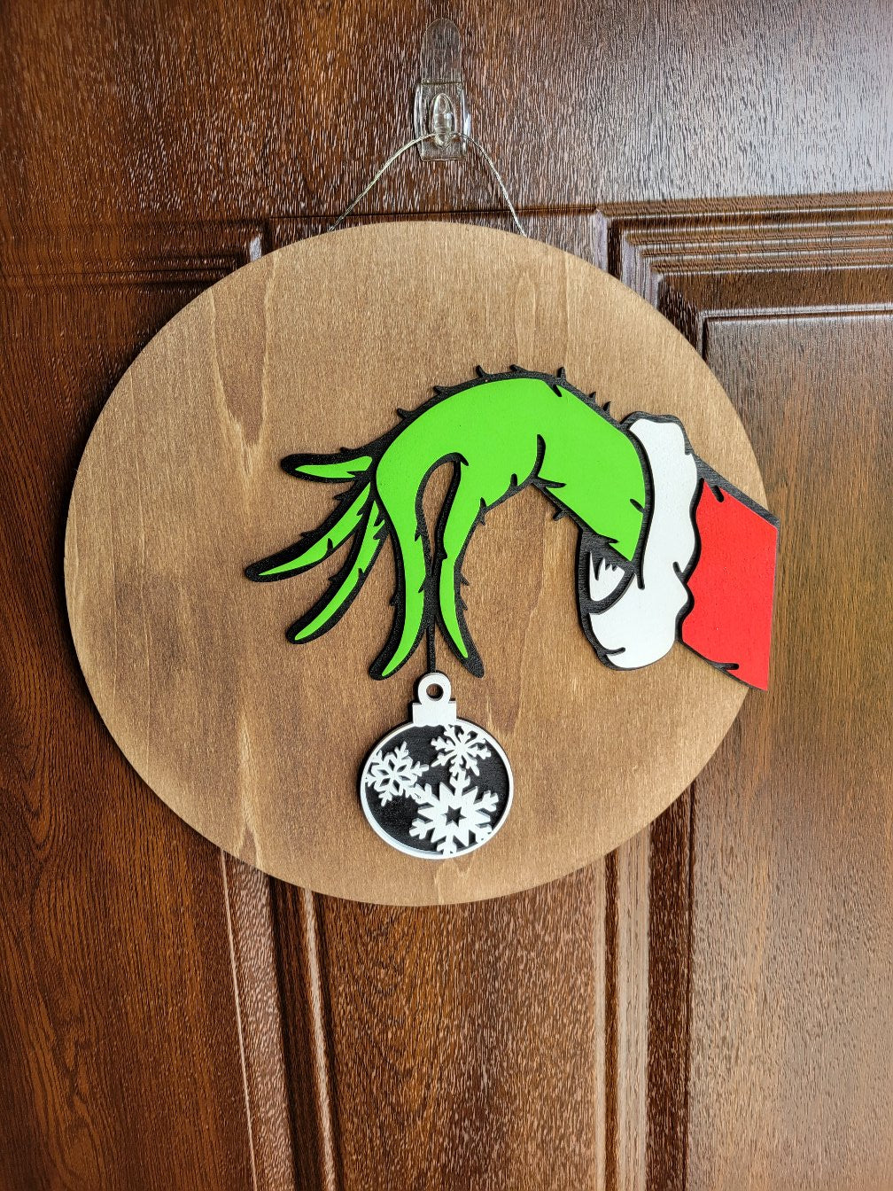 Grinch Round Door Hanger/ Wall Hanging