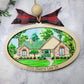 Home Watercolor House Portrait Ornament Size - Custom Made from your Photo