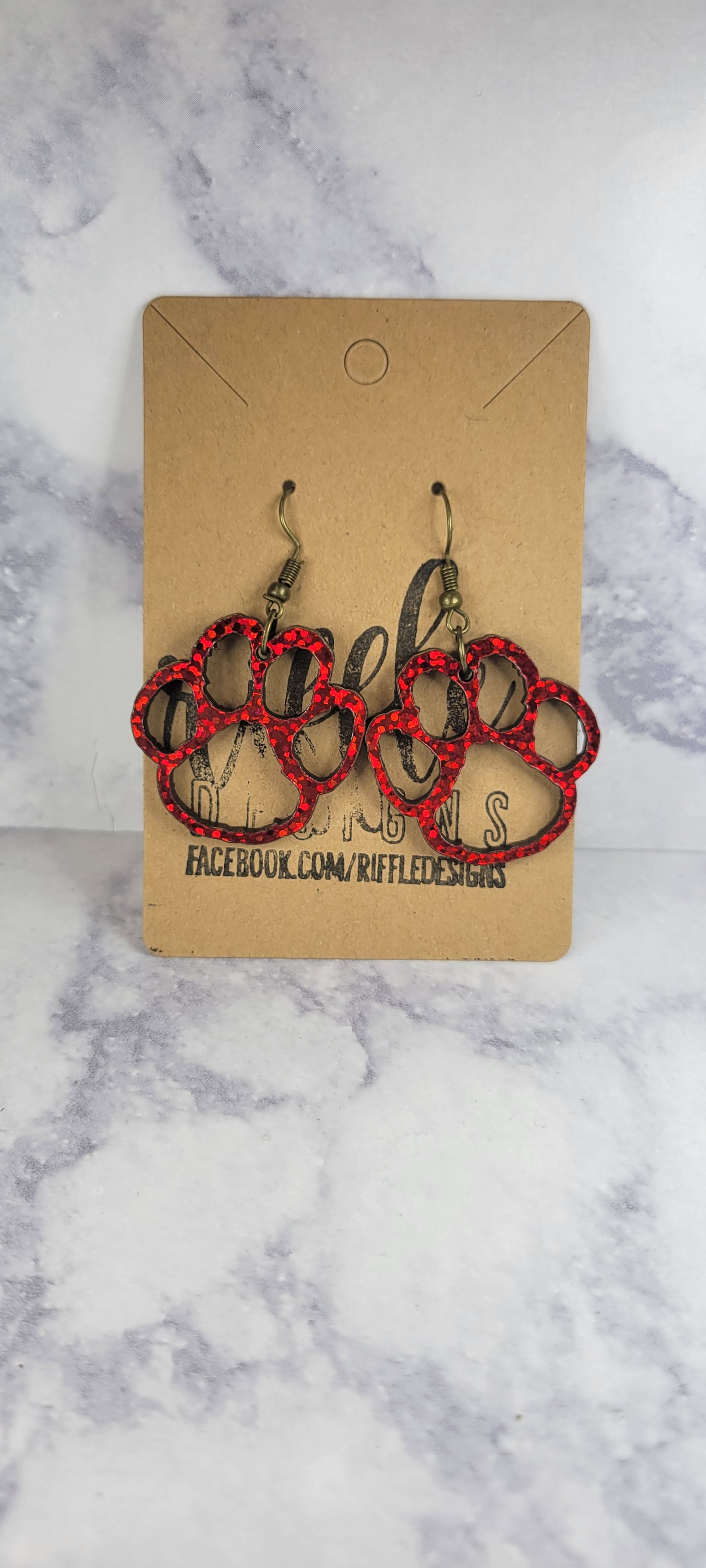 Paw Earrings Dog Paw Cat Paw Wildcat Paw Bulldog Paw