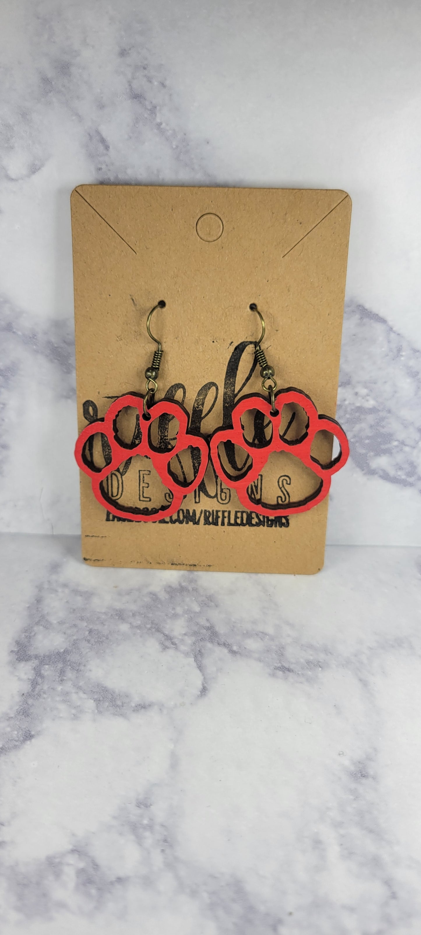 Paw Earrings Dog Paw Cat Paw Wildcat Paw Bulldog Paw