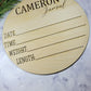 Birth Announcement Baby Stats Photo Prop