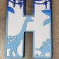 Alphabet Letters Dinosaur Leaf Leaves Fairy Christmas Wall Art Ornament