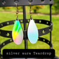 Holographic Dangle Earrings Drop Earrings Wood earrings