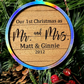 All Wood Wedding Gift First Christmas/ Engagement Gift Ornament/ Mr. & Mrs. Married & Merry