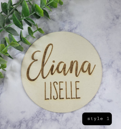 Baby Name Photo Prop Name Announcement