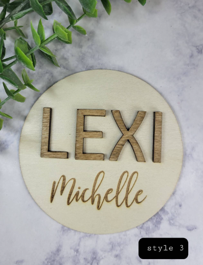 Baby Name Photo Prop Name Announcement